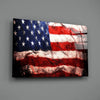 USA Flag Glass Wall Art by Insigneart USA