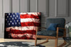 USA Flag Glass Wall Art by Insigneart USA