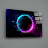 Neon Circle Glass Wall Art by Insigneart USA