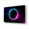 Neon Circle Glass Wall Art by Insigneart USA