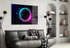 Neon Circle Glass Wall Art by Insigneart USA