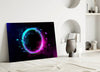 Neon Circle Glass Wall Art by Insigneart USA