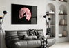 Wolf And Full Moon Glass Wall Art by Insigneart USA