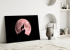 Wolf And Full Moon Glass Wall Art by Insigneart USA