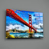 Golden Gate Bridge Glass Wall Art by Insigneart USA