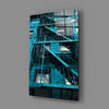 Blue Stairs Glass Wall Art by Insigneart USA