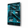 Blue Stairs Glass Wall Art by Insigneart USA