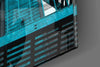 Blue Stairs Glass Wall Art by Insigneart USA