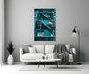 Blue Stairs Glass Wall Art by Insigneart USA