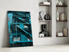 Blue Stairs Glass Wall Art by Insigneart USA