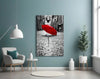 Red Umbrella Glass Wall Art by Insigneart USA