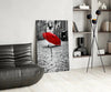 Red Umbrella Glass Wall Art by Insigneart USA