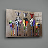 Colorful Zebras Glass Wall Art by Insigneart USA