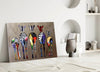 Colorful Zebras Glass Wall Art by Insigneart USA