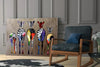 Colorful Zebras Glass Wall Art by Insigneart USA