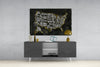 Map of USA Glass Wall Art