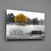 Yellow Tree Glass Wall Art by Insigneart USA
