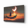 Red Moon Glass Wall Art by Insigneart USA