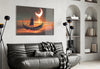 Red Moon Glass Wall Art by Insigneart USA