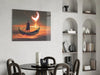 Red Moon Glass Wall Art by Insigneart USA