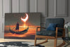 Red Moon Glass Wall Art by Insigneart USA