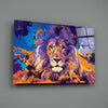 Lion Glass Wall Art by Insigneart USA