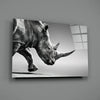 Black Rhino Glass Wall Art by Insigneart USA