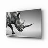 Black Rhino Glass Wall Art by Insigneart USA