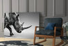 Black Rhino Glass Wall Art by Insigneart USA