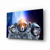 Space Team Glass Wall Art by Insigneart USA