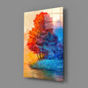 Red Tree Glass Wall Art by Insigneart USA