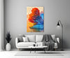 Red Tree Glass Wall Art by Insigneart USA