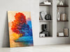 Red Tree Glass Wall Art by Insigneart USA