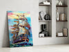Sailboat Glass Wall Art by Insigneart USA