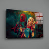 Harley Quinn and Deadpool Glass Art by Insigneart USA