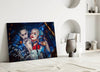 Harley Quinn and the Joker Glass Art by Insigneart USA