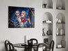 Harley Quinn and the Joker Glass Art by Insigneart USA