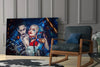 Harley Quinn and the Joker Glass Art by Insigneart USA