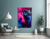 Neon Protest Glass Art by Insigneart USA