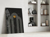 The Dot and Lines Glass Wall Art by Insigneart USA