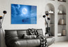 Moon and Boat Glass Wall Art by Insigneart USA