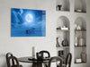 Moon and Boat Glass Wall Art by Insigneart USA