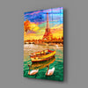 Eiffel and Boat Glass Wall Art by Insigneart USA