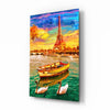 Eiffel and Boat Glass Wall Art by Insigneart USA