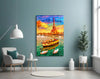 Eiffel and Boat Glass Wall Art by Insigneart USA