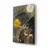 Golden Tree and Gazelles Glass Wall Art by Insigneart USA