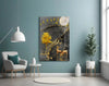 Golden Tree and Gazelles Glass Wall Art by Insigneart USA