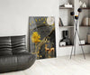 Golden Tree and Gazelles Glass Wall Art by Insigneart USA