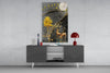 Golden Tree and Gazelles Glass Wall Art by Insigneart USA