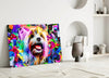 Happy Puppy Glass Wall Art by Insigneart USA
